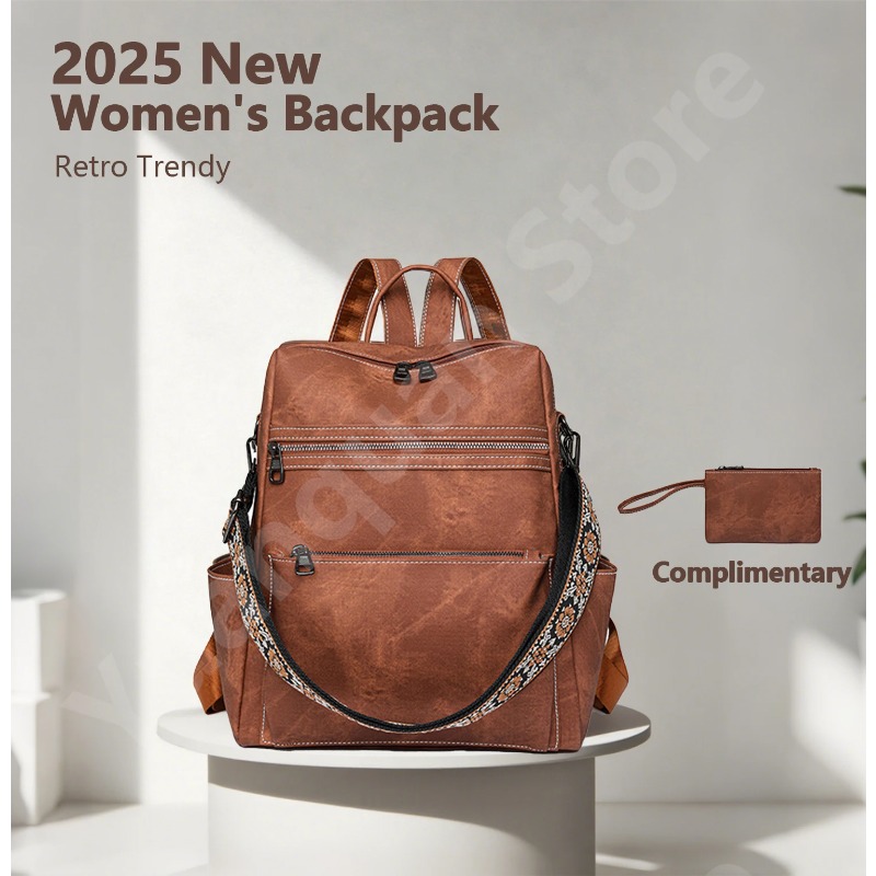 2026 New Women's PU Leather Wa - Travel Backpack Anti Theft ulasan dan harga