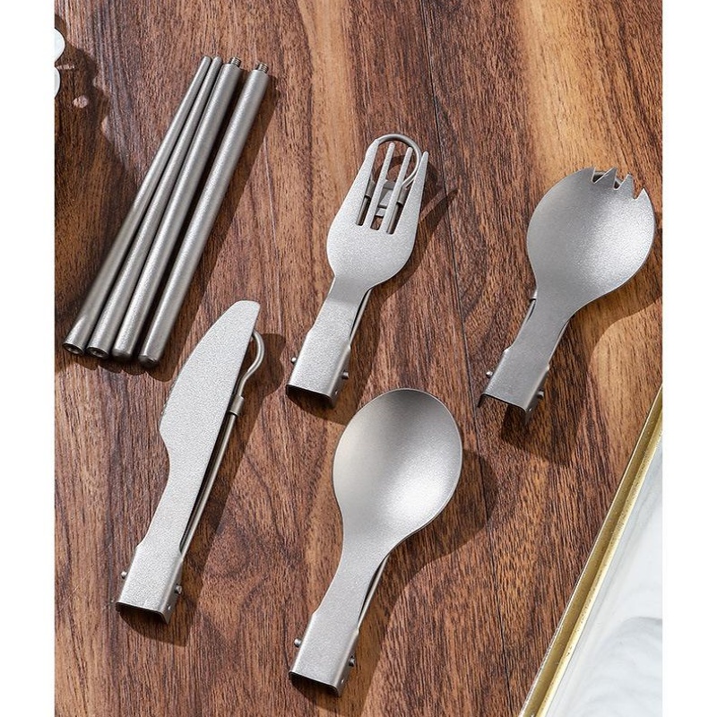 Titanium Foldable Utensil Set  - Foldable Backpack Small ulasan dan harga