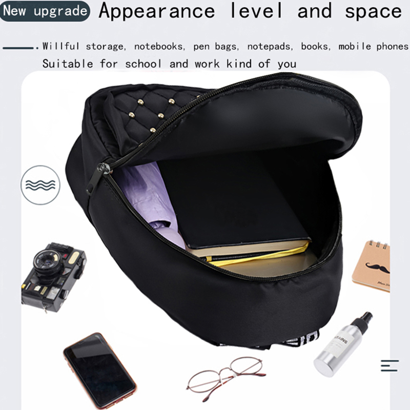 Chic Stylish Studded Backpack  - Canvas Backpack Casual ulasan dan harga